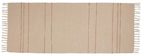 Bézs pamut futószőnyeg 80x200 cm Alba – Hübsch