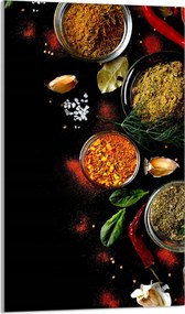 Üveg Vágódeszka 30x52 Fűszerek a Konyhába