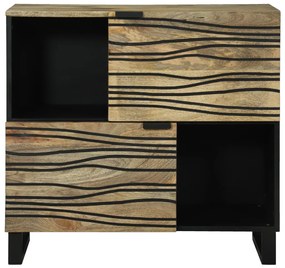 Fiókos szekrény – 80x33,5x75 cm, tömör mangófából készült