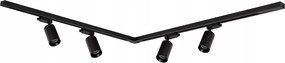 Pipe Track szett Fekete 4xGU10 1,5m