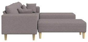 Szövet kanapé párnával 3 pcs Tópszínű 208 cm szövet