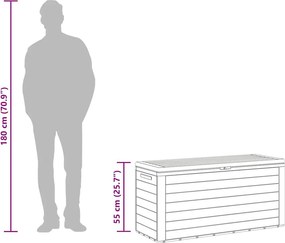 Barna Kerti Tárolóláda 116 X 44 X 55 Cm