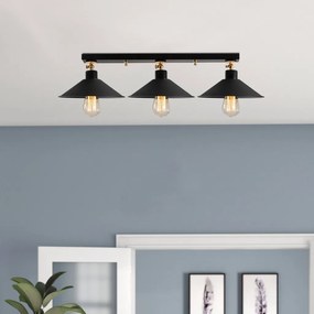 Berceste N-660 fekete fém függőlámpa, Ø80 cm, 3 izzós