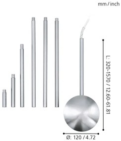 EGLO 88968 - Csillár kiegészítők EXTENTION króm