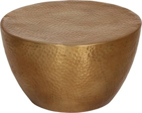 vidaXL sárgaréz kalapált alumínium dohányzóasztal Ø 50 x 30 cm