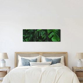 Monstery levelek képe (órával) (90x30 cm)