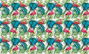 Fotótapéta Trópusi flamingók Vinyl levelek 208x146 a nappaliba +ragasztó