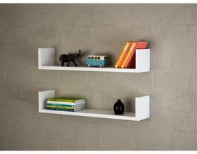 KÉSZLET 2x Fali polc IRIS 14,5x63 cm fehér