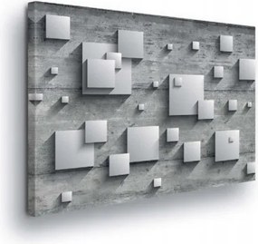 Vászonkép 80x60 3D hatás geometria absztrakt minimalizmus textúra beton kocka