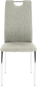Étkezőszék, bézs melír/króm, OLIVA NEW