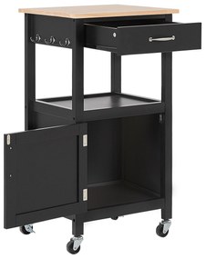 Praktikus Fekete Zsúrkocsi SIENA Beliani