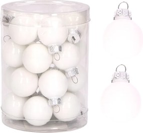 Üveggömb fehér irizáló 3cm- 20 db/csomag