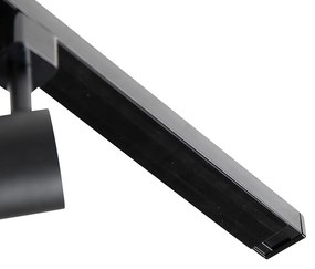 1 fázisú fekete sínrendszer 4 spotlámpával és kerek I-tápellátással - Jeana