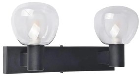Fürdőszobai fali lámpa POLA 2xG9/5W/230V IP44 fekete/átlátszó