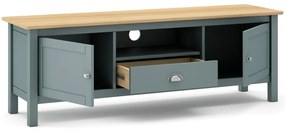 Szürkészöld borovi fenyő TV-állvány 158x53x40 cm Misti – Marckeric