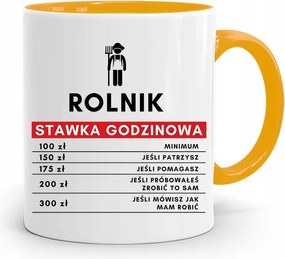 Gazdálkodóknak Bögre Sárga Gazdálkodó Óradíj fényképes nyomtatással