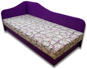 Egyszemélyes ágy (dívány) 80 cm Lady 87 (Lila 49 + Dodo 1058) (B). 793107