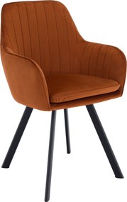 Design fotel, terrakotta Velvet szövet, AURIL