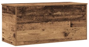 Tároló Doboz tárolóval Régi fa 100 x 42 x 46 cm Faanyag