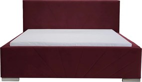 Kárpitozott ágy tárolóval és LUKS matraccal Piros 160x200 cm