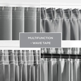 Szürke sötétítő termo függöny 140x245 cm Pleat – Restilo