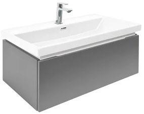 SAT Feel Fürdőszobaszekrény mosdóval és csapteleppel 80x30x44,8 cm antracit matt SATFEEL80ANTU4BA