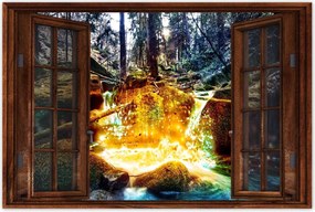 Poszterek 120x80 Hegyi vízesés Tájkép