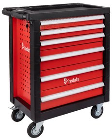 Professzionális műhely kocsi / szekrény szerszámokkal 196db REDATS - 7 fiók Red/Black