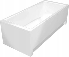 Sarokkád 160x70 akril téglalap alakú falra szerelhető lábakkal, burkolattal