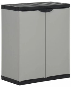 szürke és fekete kerti PP szeméttároló 68 x 40 x 85 cm