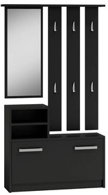 Aldabra GAR előszobafal, 85x180x24 cm, fekete