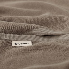 Goldea bordűr nélküli frottír törölköző és fürdőlepedő soft – szürkésbarna 70 x 140 cm