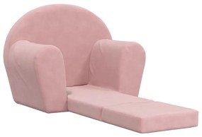 rózsaszín puha plüss gyerek kanapéágy