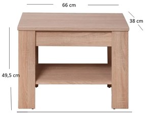 Dohányzóasztal Gwenn 70 (szonoma tölgy). 1052942