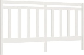 vidaXL fehér tömör fenyőfa ágyfejtámla 206 x 4 x 100 cm
