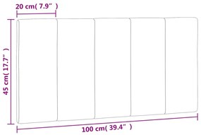 fekete bársony fejtámla párna 100 cm