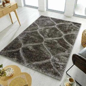Szaniszló antracit szürke shaggy szőnyeg 125 x 200 cm exclusive luxus