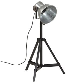 vintage ezüst állólámpa 25 W 35x35x65/95 cm E27