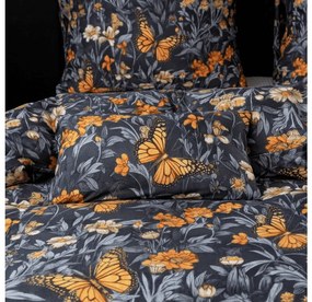Mikroszálas ágyneműhuzat BUTTERFLY GARDEN kék-szürke Ágyneműhuzat mérete: 70 x 90 cm | 140 x 200 cm