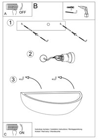 Arto kerámia falilámpa - Sollux