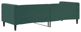 sötétzöld bársony kanapéágy 80 x 200 cm