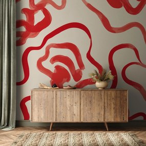 Fotótapéta - Minimalista piros absztrakció (147x102 cm)