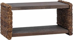 vidaXL Dohányzóasztal Természetes 70 x 35 x 35 cm Tömör Mahagóni Fa