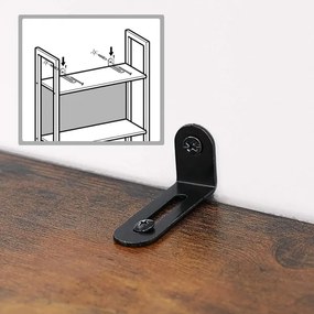 NAVARO könyvespolc barna/fekete