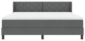 Boxspringágy matraccal - Sötétszürke, 180 x 200 cm, Szövet.