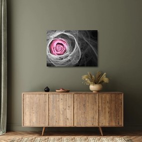 Üveg kép - Absztrakt rózsa, fukszia (70x50 cm)