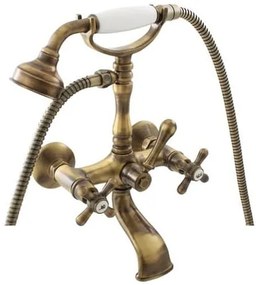 Kád csaptelep RAV SLEZÁK MORAVA zuhanyszettel együtt 150 mm régi sárgaréz MK160.52SM