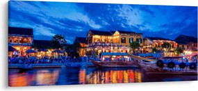 Egy kép Hoi An éjszakai városáról, Vietnam (120x50 cm)