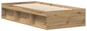 kézműves tölgy szerelt fa ágykeret matrac nélkül 100x200 cm
