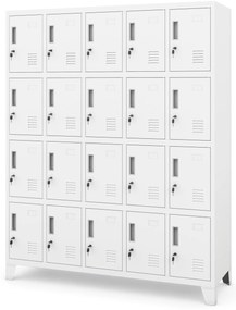 Fémöltözőszekrény ROBERT 1360 x 1720 x 450 mm, fehér